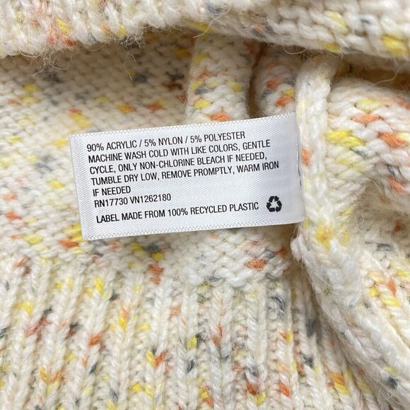 Universal Thread Confetti Ruffle Crew Neck Pullover Sweater Ivory Women's Sz 2X - Picture 6 of 12